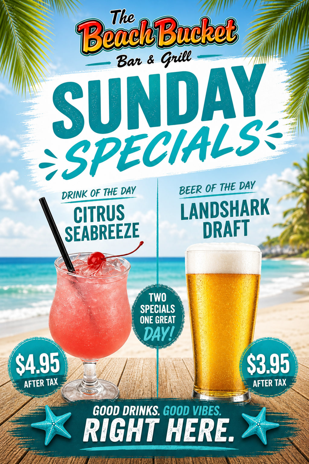 Sunday themed daily promo card